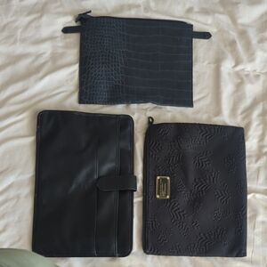 Elegant Black Pouch Trio